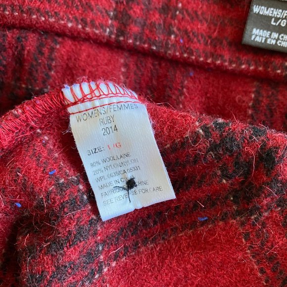 Woolrich Red Plaid Jacket with Zipper (Large) - Picture 14 of 15
